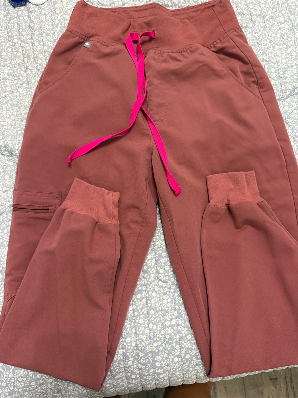 Women’s  Rust Pink Jogger Pants with Drawstring